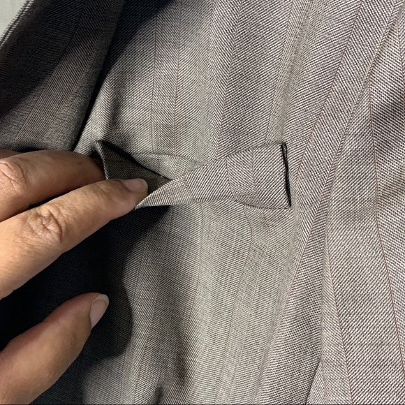 Loft- Brown/Gray Wool Blend Blazer size 8 Petite - Picture 7 of 14